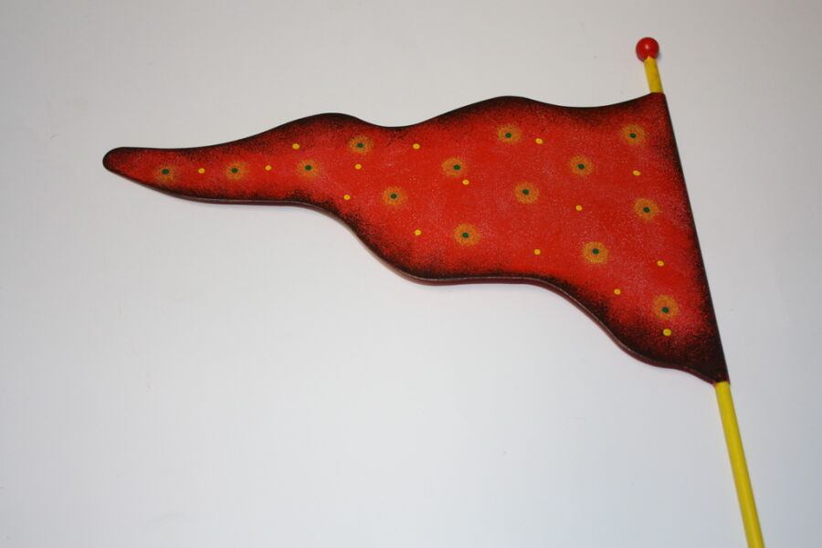 Kinder - Begrenzungswimpel / Fahne aus Metall,150cm,verschiedene Farben / 6 Stück