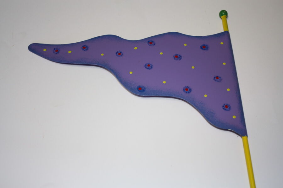 Kinder - Begrenzungswimpel / Fahne aus Metall,150cm,verschiedene Farben / 6 Stück