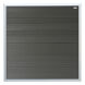 WPC-Zaun FORTE anthrazit mit ALU Rahmen silber, 180x180x4cm
