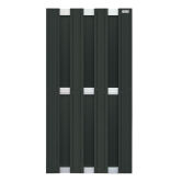 WPC-Zaun DESIGN anthrazit mit ALU Träger silber,...