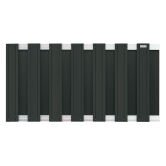 WPC-Zaun DESIGN anthrazit mit ALU Träger silber,...