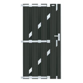 WPC-Gartentür DESIGN anthrazit mit ALU Träger...