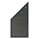 WPC-Zaun FORTE anthrazit mit ALU Rahmen anthrazit Abschlußelement schräg, 90x93/180x4cm