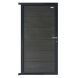 WPC-Gartentür FORTE anthrazit mit ALU Rahmen anthrazit, 90x180x4cm inkl. Beschläge