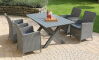 Sunny Smart Gartentisch Topas Aluminium pulverbeschichtet champagner 200x100 cm