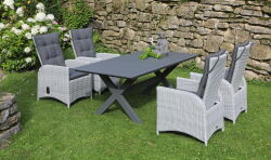 Sunny Smart Gartentisch Topas Aluminium pulverbeschichtet champagner 160x90 cm