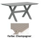 Sunny Smart Gartentisch Topas Aluminium pulverbeschichtet champagner 160x90 cm