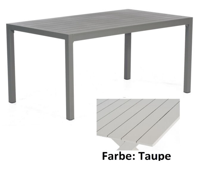 Sunny Smart Gartentisch Campus II NEU Aluminium pulverbeschichtet taupe 160x90 cm