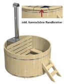 Hot Tub Badefass ECO mit Innenofen in verschiedenen...