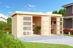 Karibu Gartenhaus MÜHLENTRUP 1 naturbelassen 404 x...