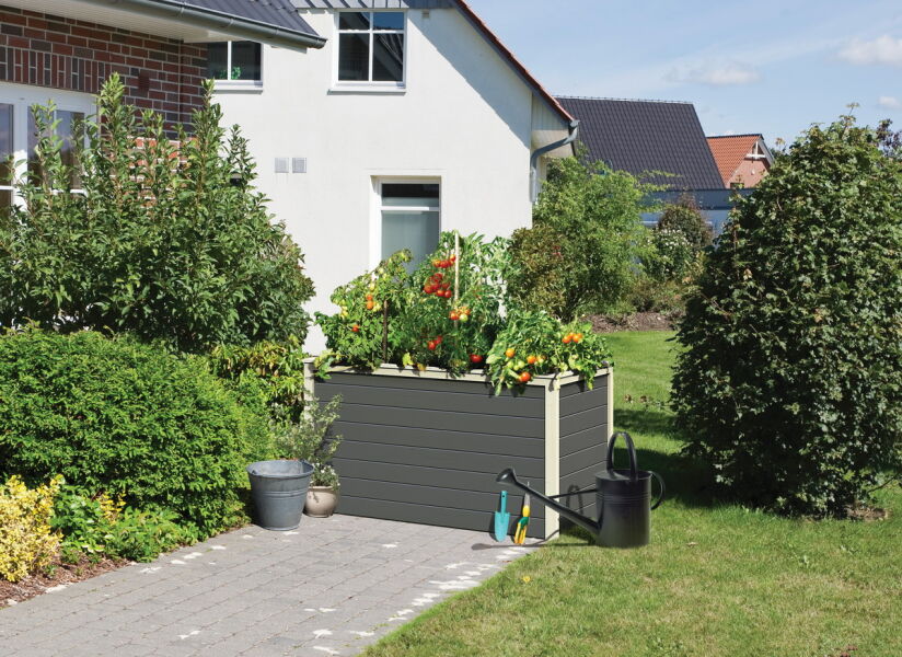 Karibu HOCHBEET 1 terragrau 69 x 133 x 82 cm (TxBxH)