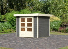 Karibu Gartenhaus ASKOLA 3 terragrau 242 x 217 cm