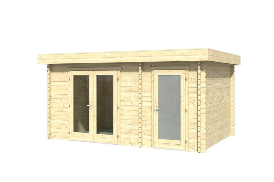 Gartenhaus LINDA28 440x300 cm (L); 28 mm; 2 Räume; ohne Boden