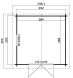 Gartenhaus JOOST 292x292 cm (L); 40 mm Doppelnut; ohne Boden