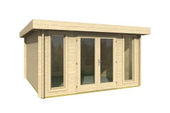 Flachdachhaus WESER 4, 380 x 380 cm (L), 40mm Doppelnut,...