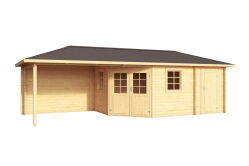 Gartenhaus NIEDERSACHSEN 5-Eck 715x280 cm Sockelmass (L);...