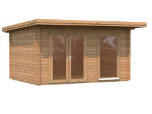 Gartenhaus HEIDI 11,7 m² - 430x320 cm, 44 mm, ISO, inkl. Fußboden, naturbelassen