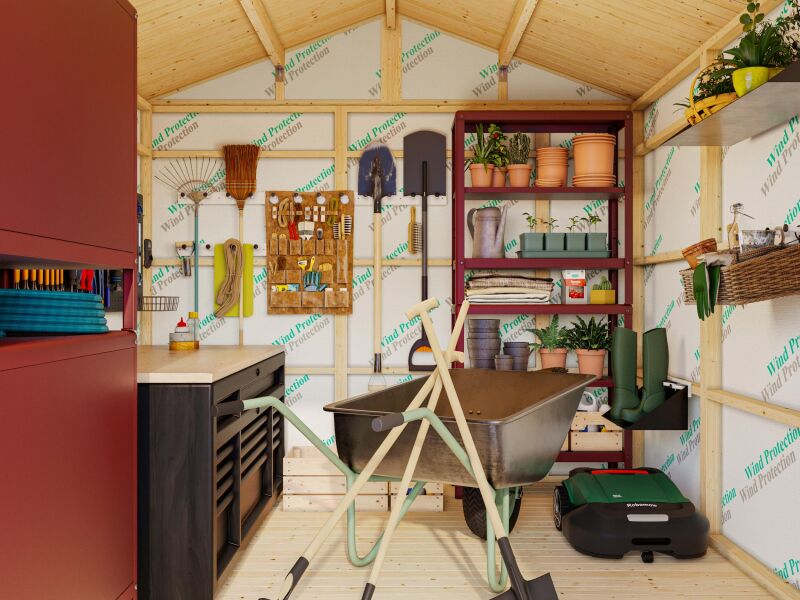 Palmako Gerätehaus MARTIN 8,4 m²  275x344 mm, 18+70 mm, inkl. Fußboden, naturbelassen