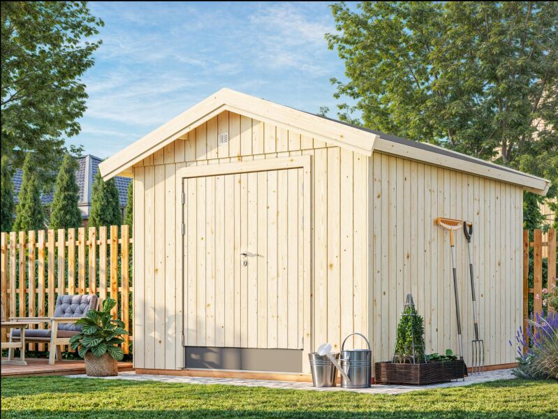 Palmako Gerätehaus MARTIN 8,4 m²  275x344 mm, 18+70 mm, inkl. Fußboden, naturbelassen