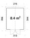 Palmako Gerätehaus MARTIN 8,4 m²  275x344 mm, 18+70 mm, inkl. Fußboden, naturbelassen