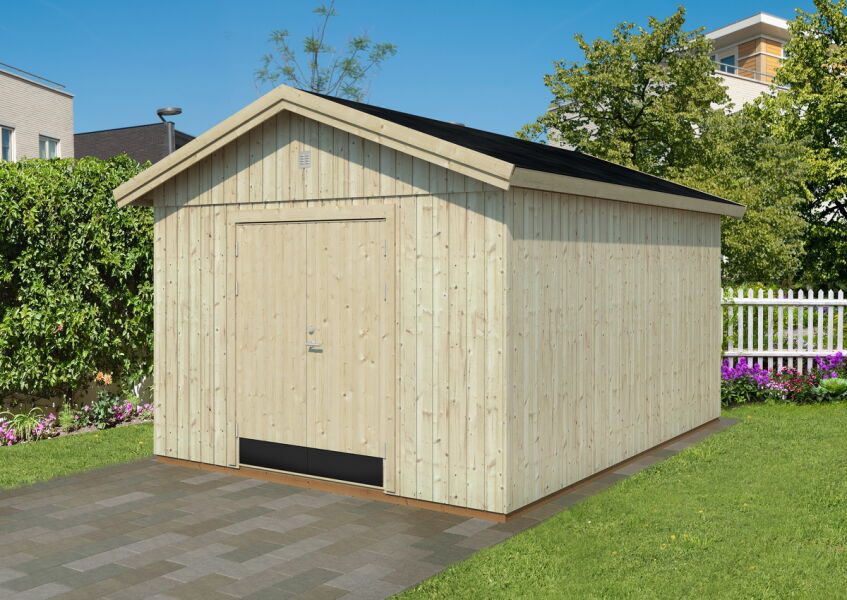 Palmako Gerätehaus MARTIN 13,6 m²  330x452 mm, 18+70 mm, inkl. Fußboden, naturbelassen