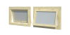 Seiten-Aufstellfenster Einzelfenster für 28mm Wände / Ausstellfenster 70 cm x 43 cm (Echtglas opal / Milchglas) Gartenhausfenster