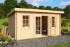 Gartenhaus PADSTOW (A) 455x330 cm Sockelmass; 44mm Blockbohlen; inkl. Boden