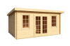 Gartenhaus PADSTOW (A) 455x330 cm Sockelmass; 44mm Blockbohlen; inkl. Boden