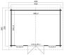 Gartenhaus PADSTOW (A) 455x330 cm Sockelmass; 44mm Blockbohlen; inkl. Boden