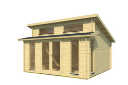 Gartenhaus MELLUM 440x440 cm (A); 44mm Doppelnut, ISO,...