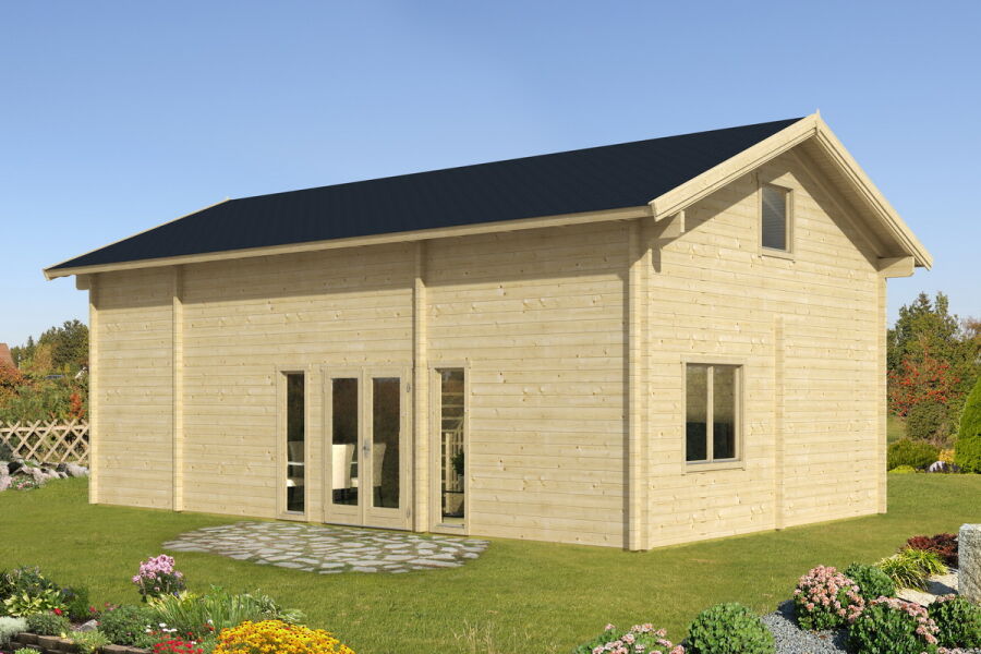 Ferienhaus VÄRNAMO (Basis Fenster) 900 x 600 cm; 70mm Wandstärke