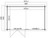 Lasita Maja Gartenhaus AXEL 230 , 28 mm , 380×230 cm / ohne Fußboden