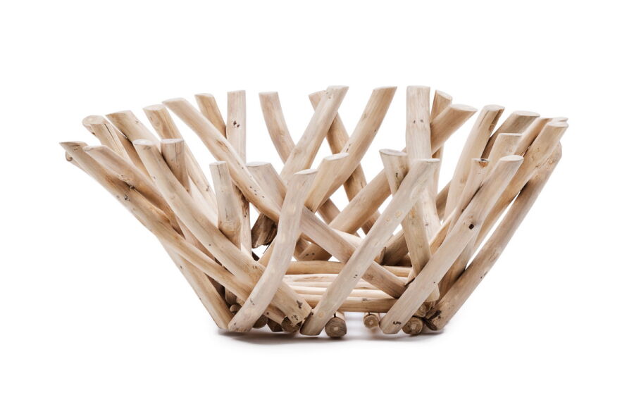 Belardo Theria Deco Schale Ø 48 x 17,8  cm Recycled Teakästen
