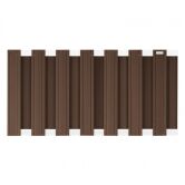 WPC-Zaun DESIGN dunkelbraun mit ALU Träger silber,...