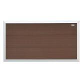 WPC-Zaun FORTE braun mit ALU Rahmen silber, 180x93x4cm...