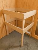 38 mm Saunahaus SKROLLAN 1  / Ofen 9 kW Bio externe Strg easy / Milchglas Eingangstür