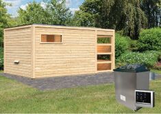 38 mm Saunahaus HYGGE / Ofen 9 KW externe Strg esay