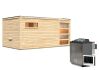 38 mm Saunahaus HYGGE / Ofen 9 kW Bio externe Strg easy