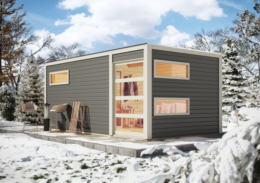 38 mm Saunahaus HYGGE / terragrau