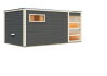 38 mm Saunahaus HYGGE / ohne Ofen / terragrau