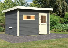 Karibu Saunahaus TOPGARDEN 1 / SUVA 2 /  terragrau / ohne...