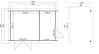 Gartenhaus SAMUEL 28 Flachdach 420x280 cm + 200 cm Schleppdach (L), 28mm, 2 Räume, ohne Boden