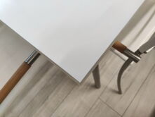 Diamond Garden Tischgruppe RAVENNA Weiß 90 x 160 cm + 6 x Genua Stuhl