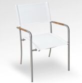 Diamond Garden Tischgruppe RAVENNA Weiß 90 x 160 cm + 6 x Genua Stuhl