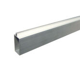 WPC-MODULAR Serie "steingrau/aluminium" 180 x 91 cm SET (ohne Pfosten) halbhohes Element (AL)