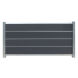 WPC-MODULAR Serie "steingrau/aluminium" 180 x 91 cm SET (ohne Pfosten) halbhohes Element (AL)