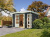 Karibu Gartenhaus KERKO 6 terragrau 302 x 306 cm