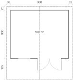 Tene Gartenhaus MARI A ISO 40mm inkl. 18mm Boden