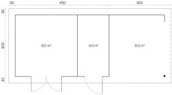 Tene Gartenhaus ORIENTAL 4 ISO 40mm - SD300 40mm inkl....