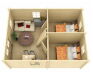 Tene Gartenhaus GOTLAND G mit Schlafboden 70mm